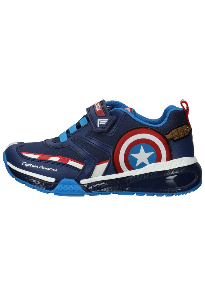 Sneaker Geox Sneaker Lederimitat/Textil Navy/Rot