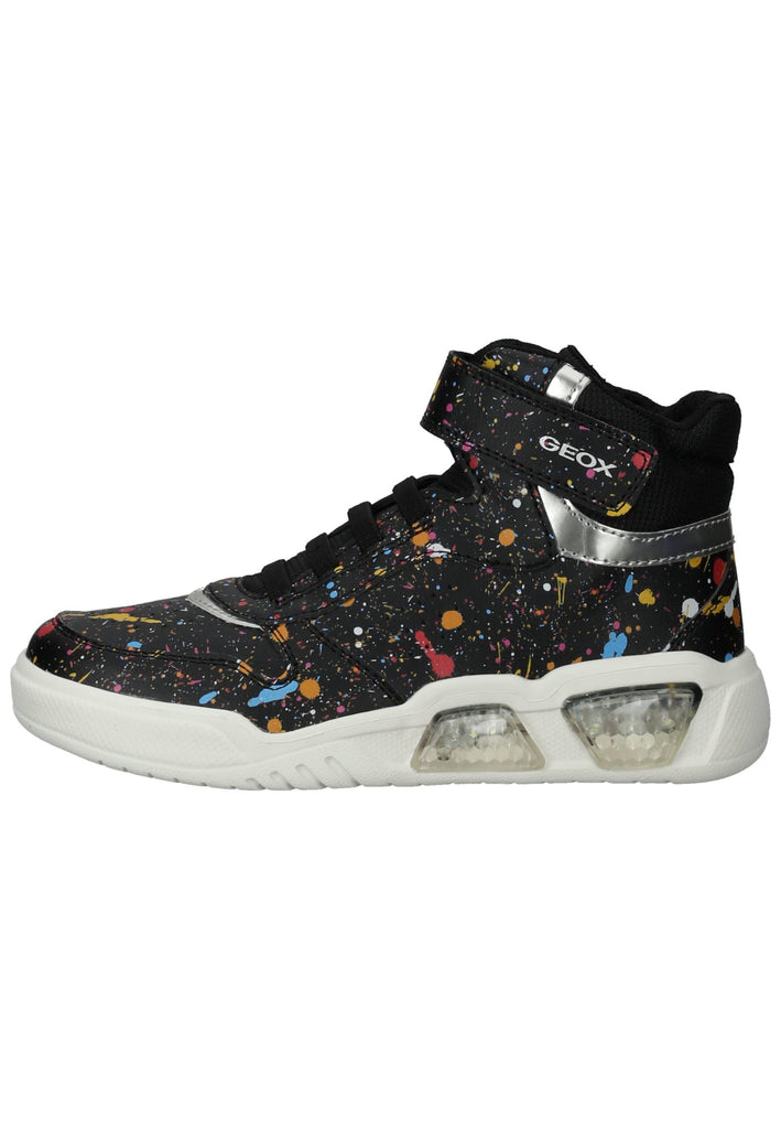 Sneaker Geox Sneaker Lederimitat/Textil Schwarz Multi