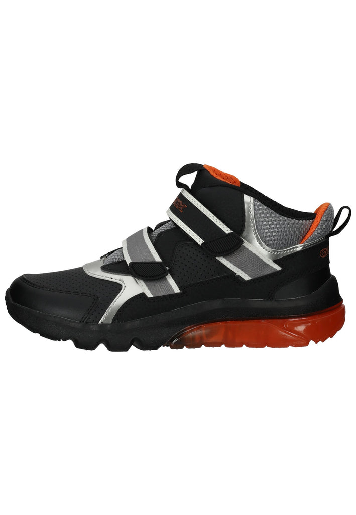 Sneaker Geox Sneaker Lederimitat/Textil Schwarz/Orange