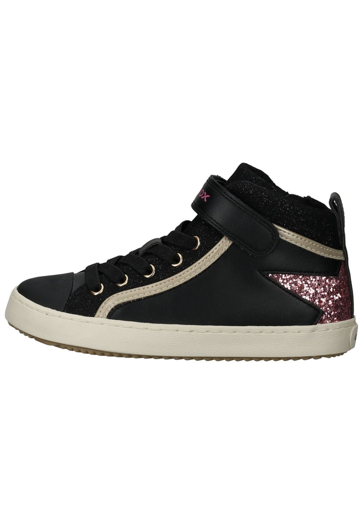 Sneaker Geox Sneaker Lederimitat/Textil Schwarz/Pink