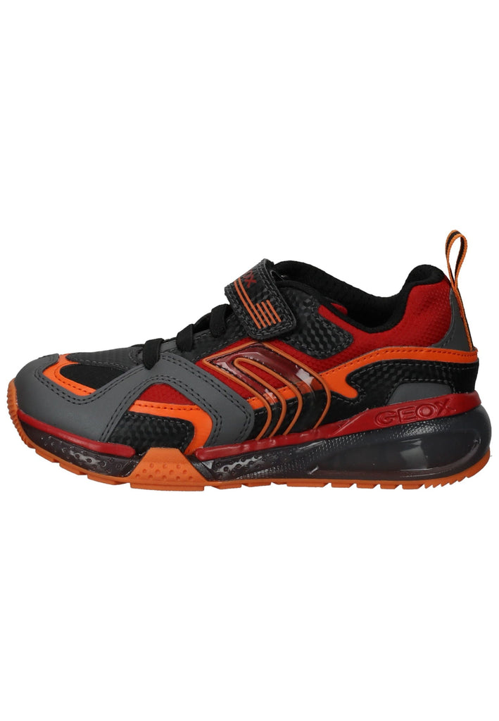 Sneaker Geox Sneaker Lederimitat/Textil Schwarz/Rot