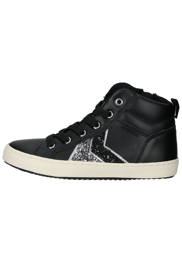 Sneaker Geox Sneaker Lederimitat/Textil Schwarz/Silber