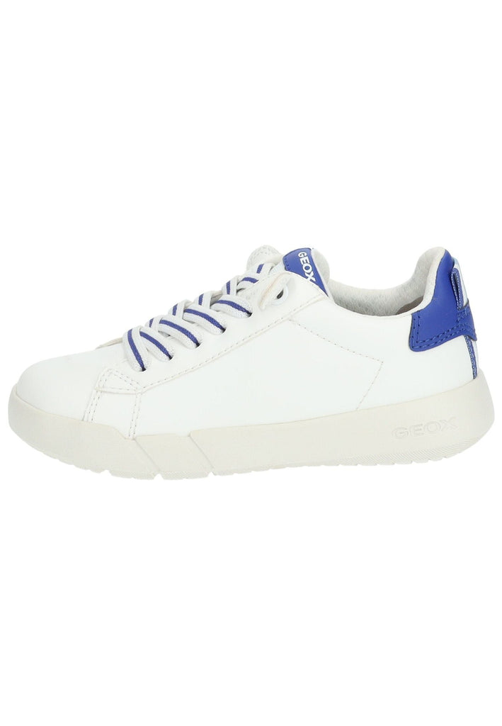 Sneaker Geox Sneaker Lederimitat/Textil Weiß/Blau