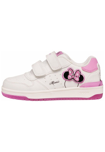 Sneaker Geox Sneaker Lederimitat/Textil Weiß/Pink