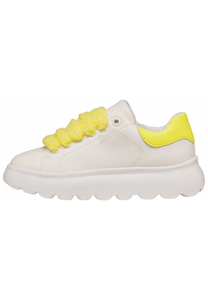 Sneaker Geox Sneaker Lederimitat Weiß/Gelb
