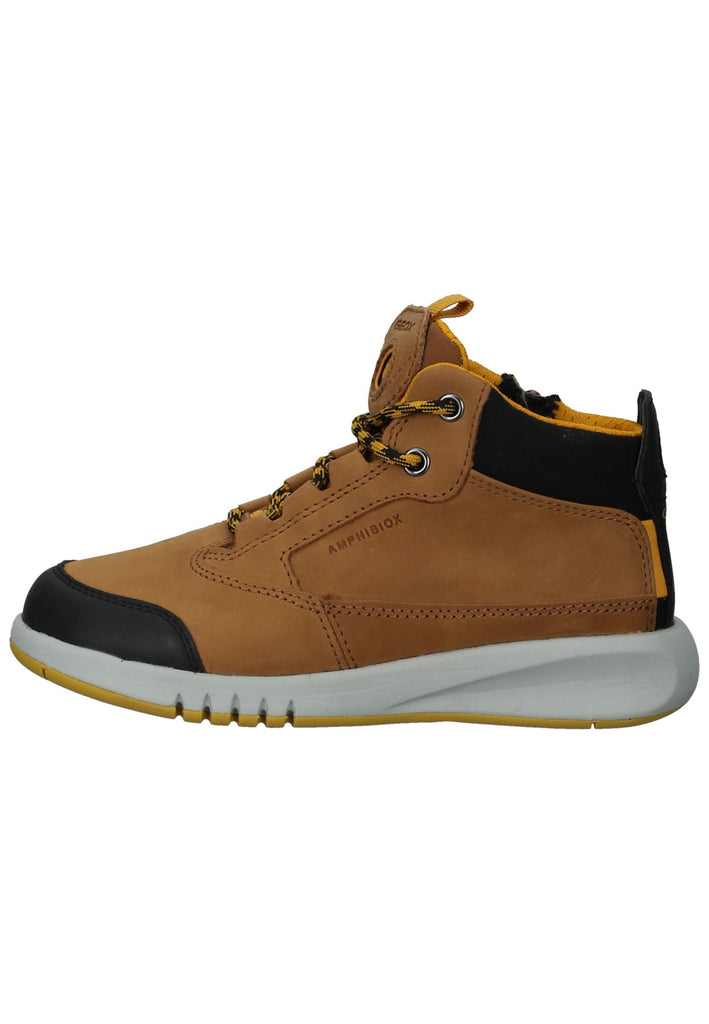 Sneaker Geox Sneaker Nubukleder/Textil Braun/Gelb