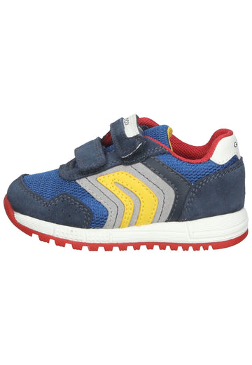 Sneaker Geox Sneaker Veloursleder/Mesh Navy/Gelb