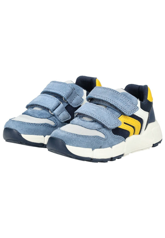 Geox Sneaker Leder Blau/Gelb