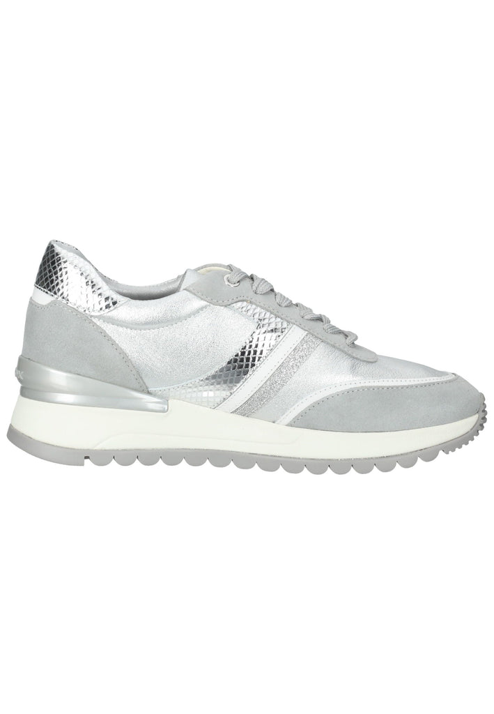 Geox Sneaker Leder Hellgrau/Silber