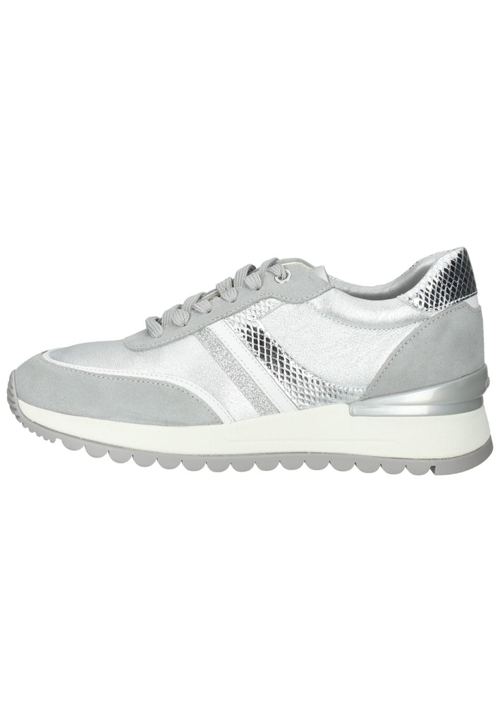 Geox Sneaker Leder Hellgrau/Silber