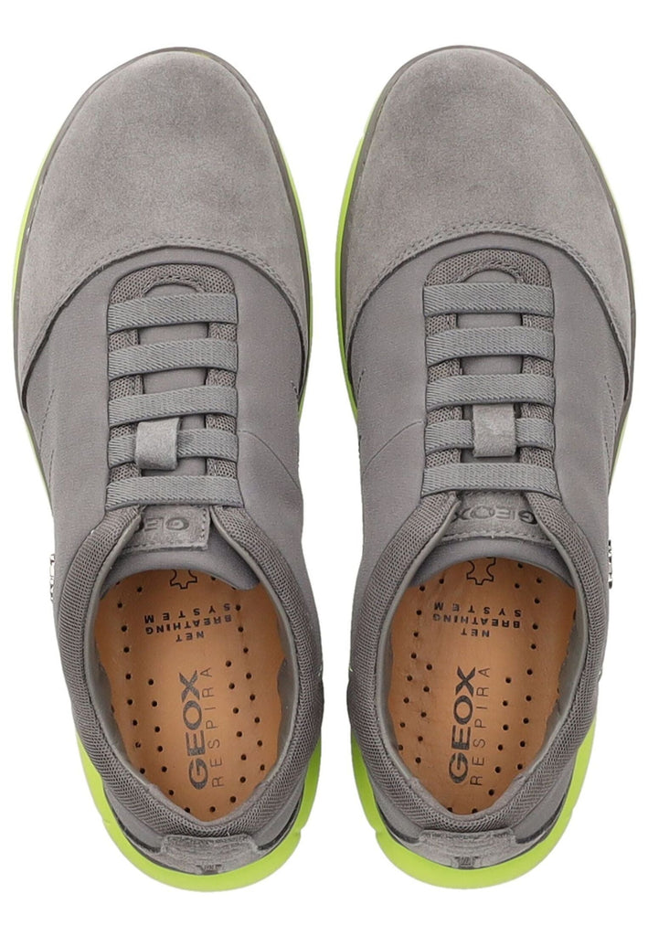 Geox Sneaker Leder/Mesh Grau/Grün