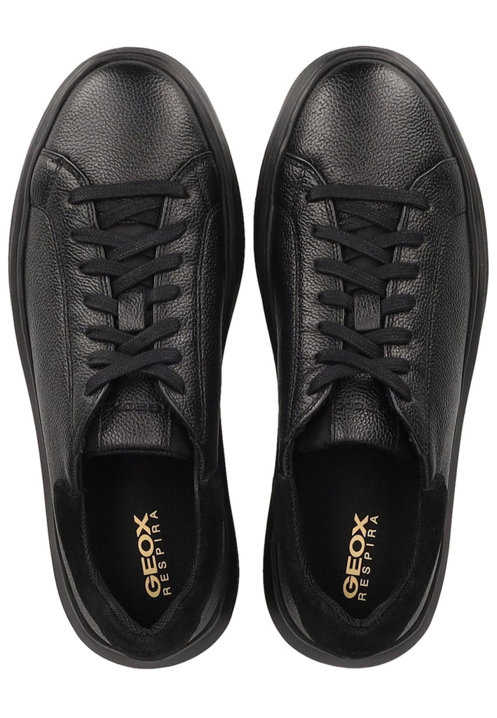 Geox Sneaker Leder/Mesh Schwarz