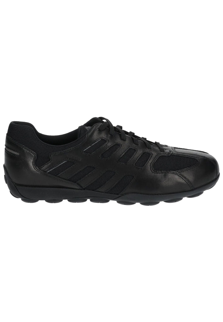 Geox Sneaker Leder/Mesh Schwarz/Schwarz