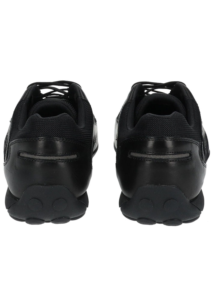 Geox Sneaker Leder/Mesh Schwarz/Schwarz