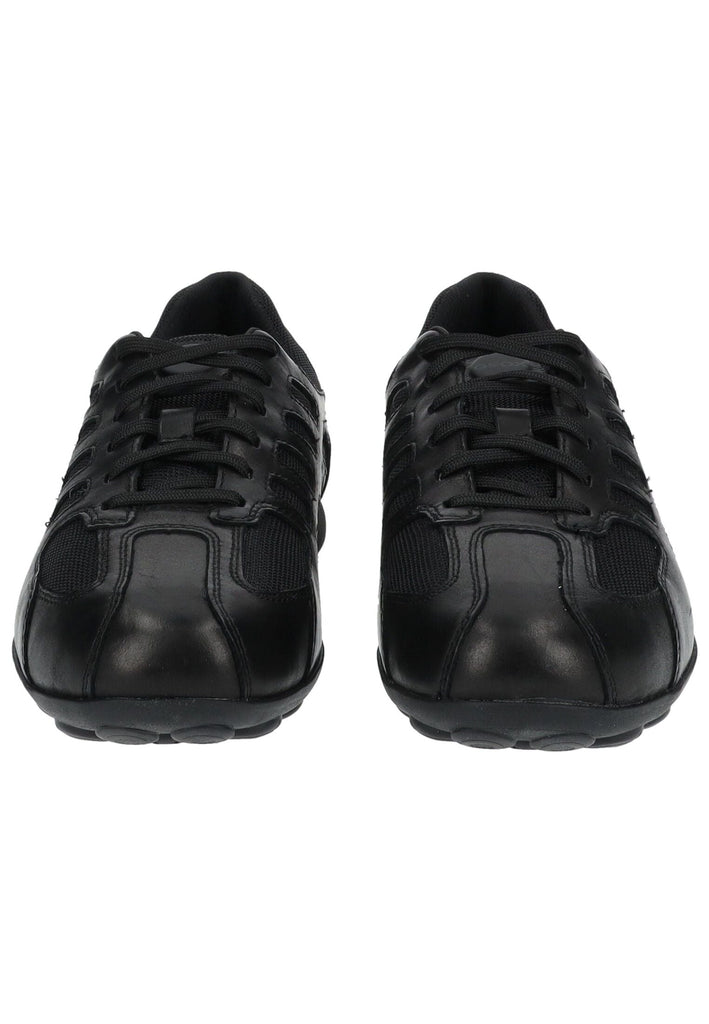 Geox Sneaker Leder/Mesh Schwarz/Schwarz