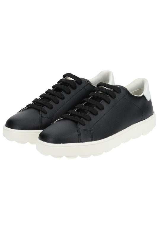 Geox Sneaker Leder Schwarz/Weiß