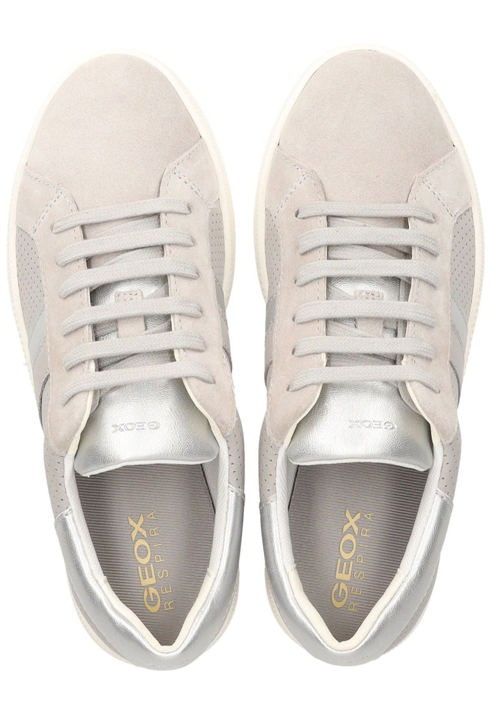 Geox Sneaker Leder/Synthetik Hellgrau