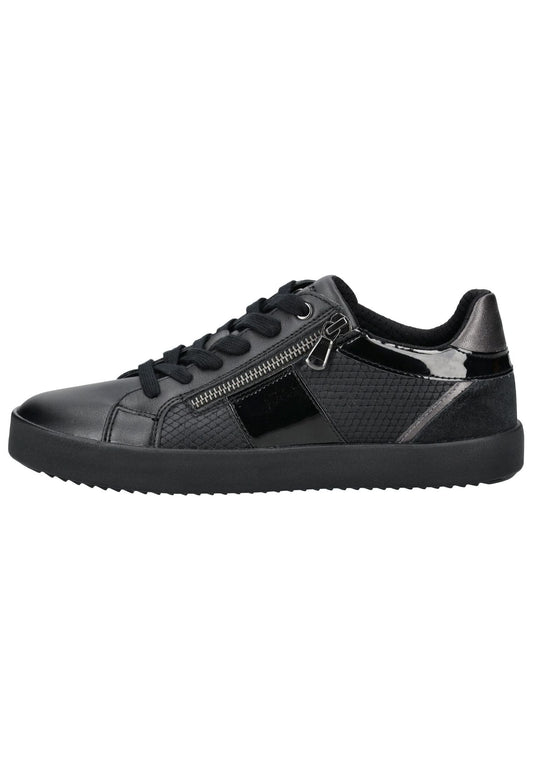 Geox Sneaker Leder/Synthetik Schwarz