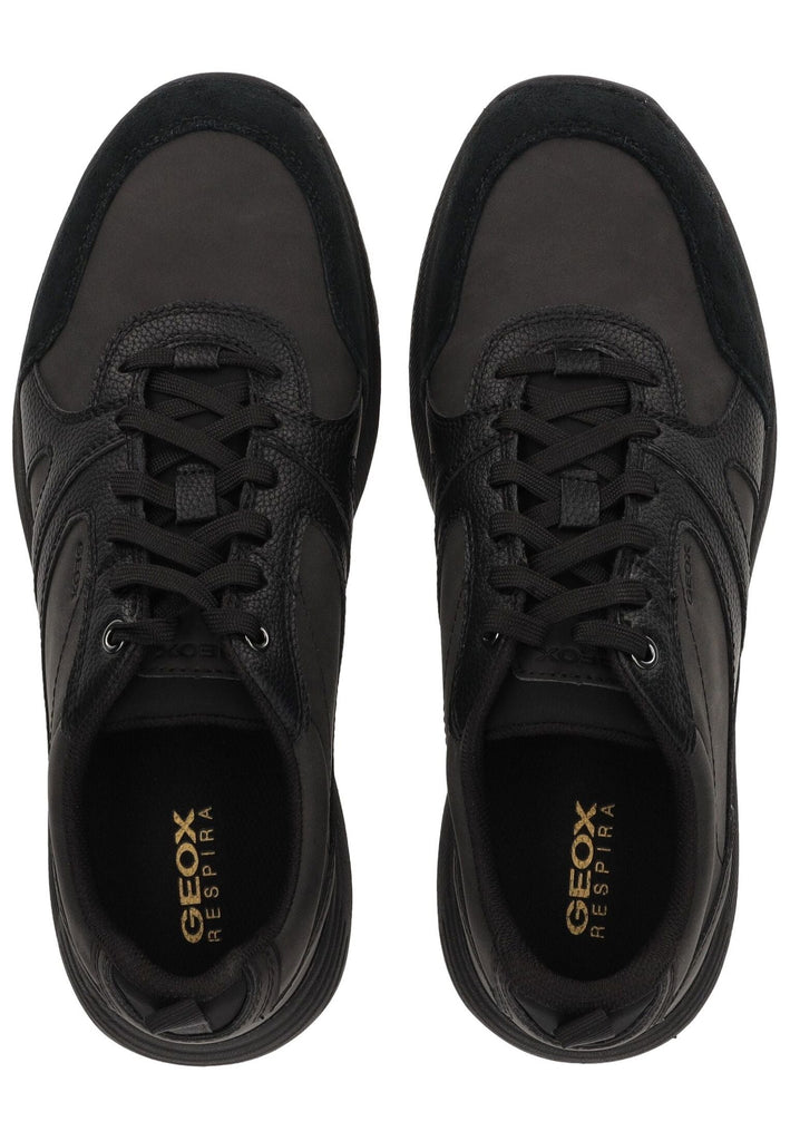 Geox Sneaker Leder/Synthetik Schwarz