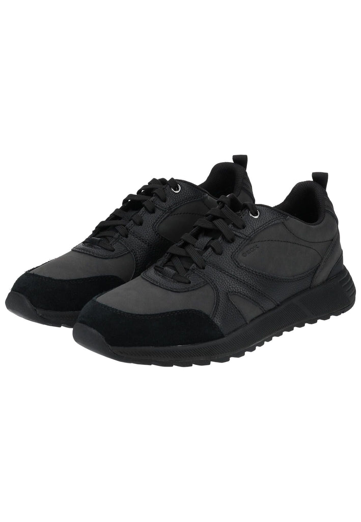Geox Sneaker Leder/Synthetik Schwarz