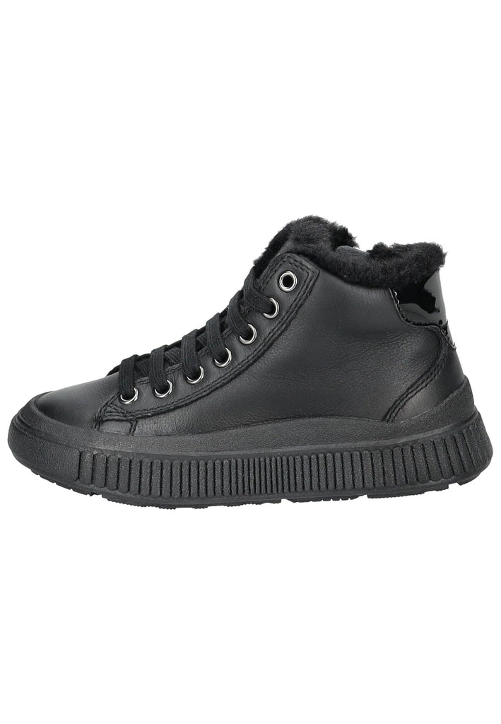Geox Sneaker Leder/Synthetik Schwarz Warmfutter