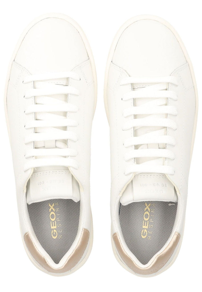 Geox Sneaker Leder/Synthetik Weiß/Gold