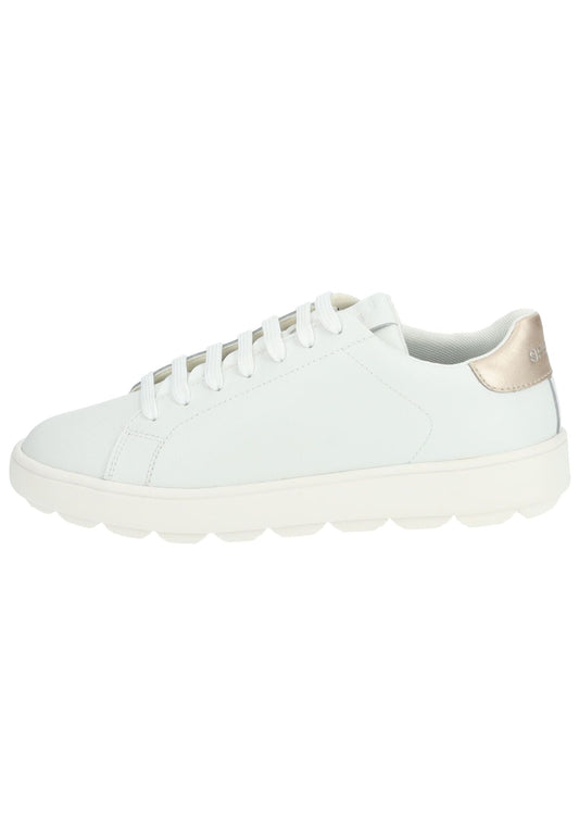 Geox Sneaker Leder/Synthetik Weiß/Gold