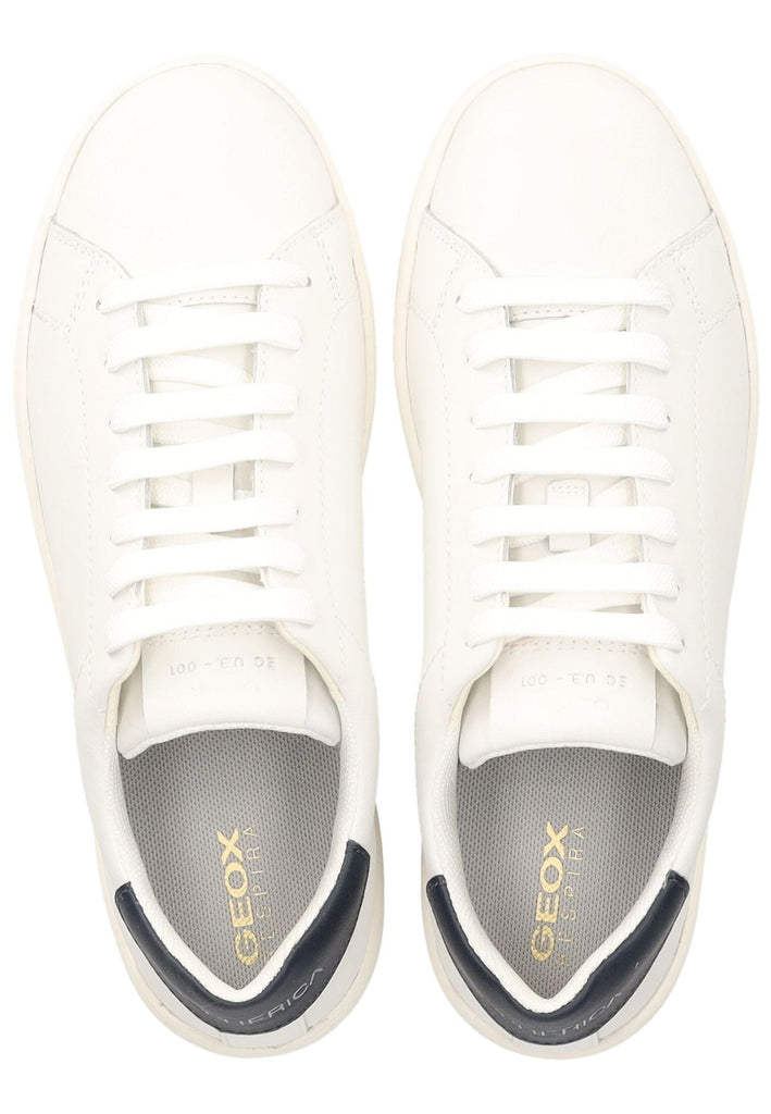 Geox Sneaker Leder/Synthetik Weiß/Navy