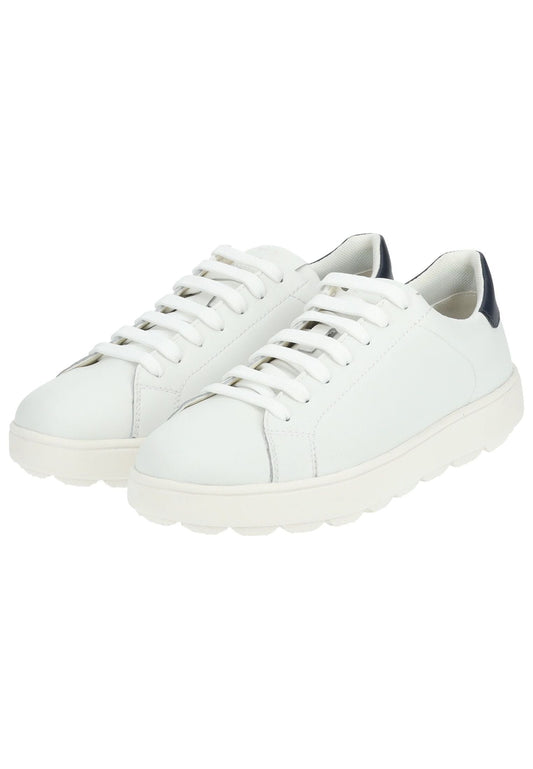 Geox Sneaker Leder/Synthetik Weiß/Navy