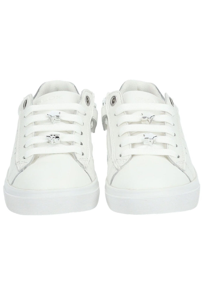 Geox Sneaker Leder/Synthetik Weiß/Silber