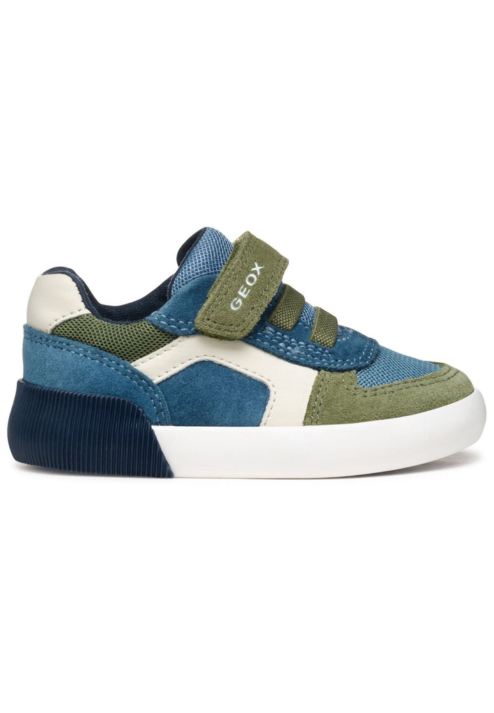 Geox Sneaker Leder/Textil Blau/Braun