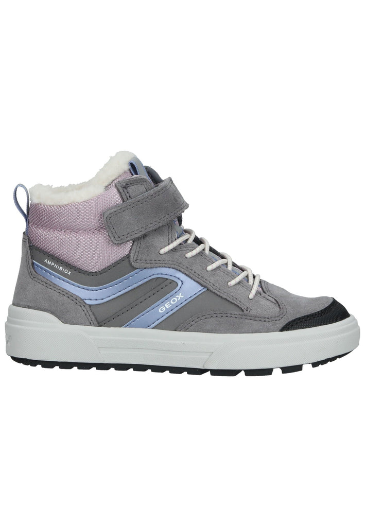 Geox Sneaker Leder/Textil Grau/Pink Warmfutter