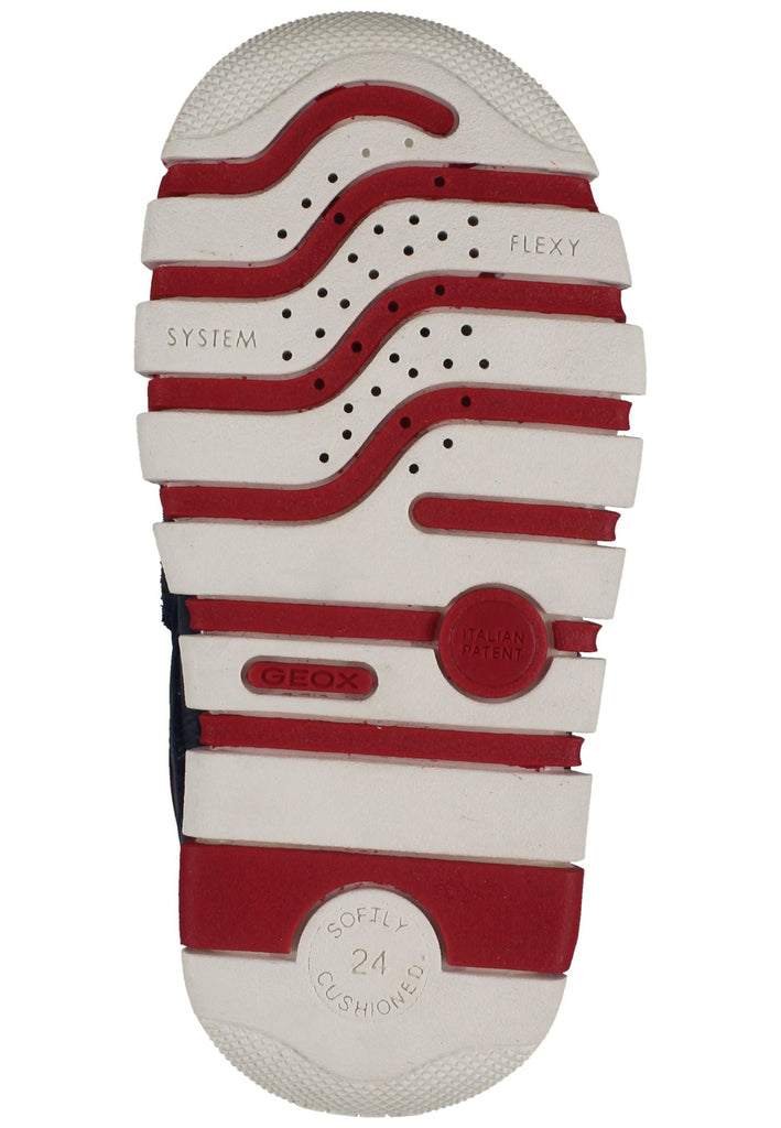 Geox Sneaker Leder/Textil Navy/Rot