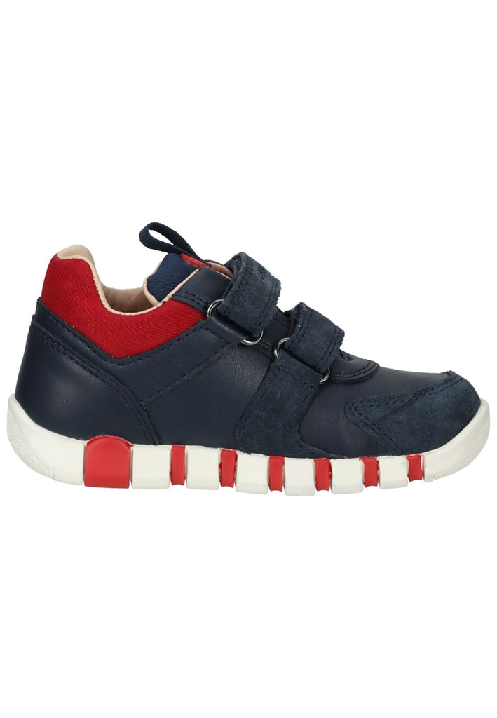 Geox Sneaker Leder/Textil Navy/Rot