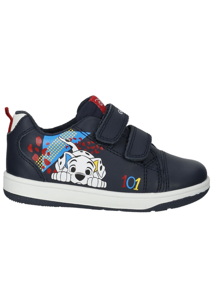 Geox Sneaker Leder/Textil Navy/Weiß