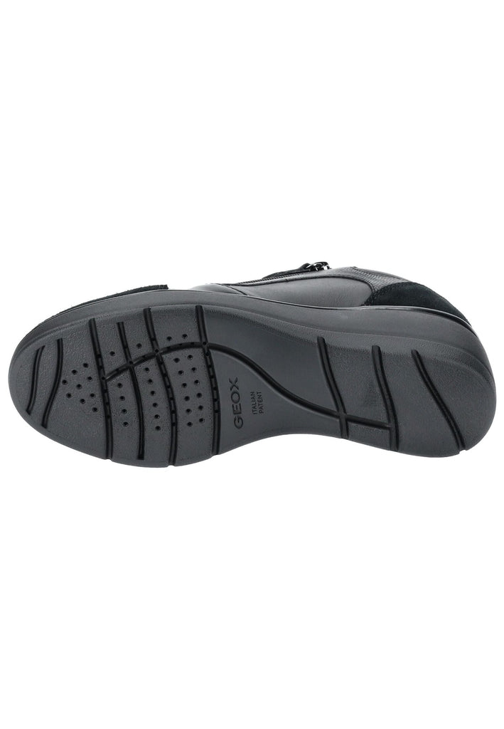 Geox Sneaker Leder/Textil Schwarz