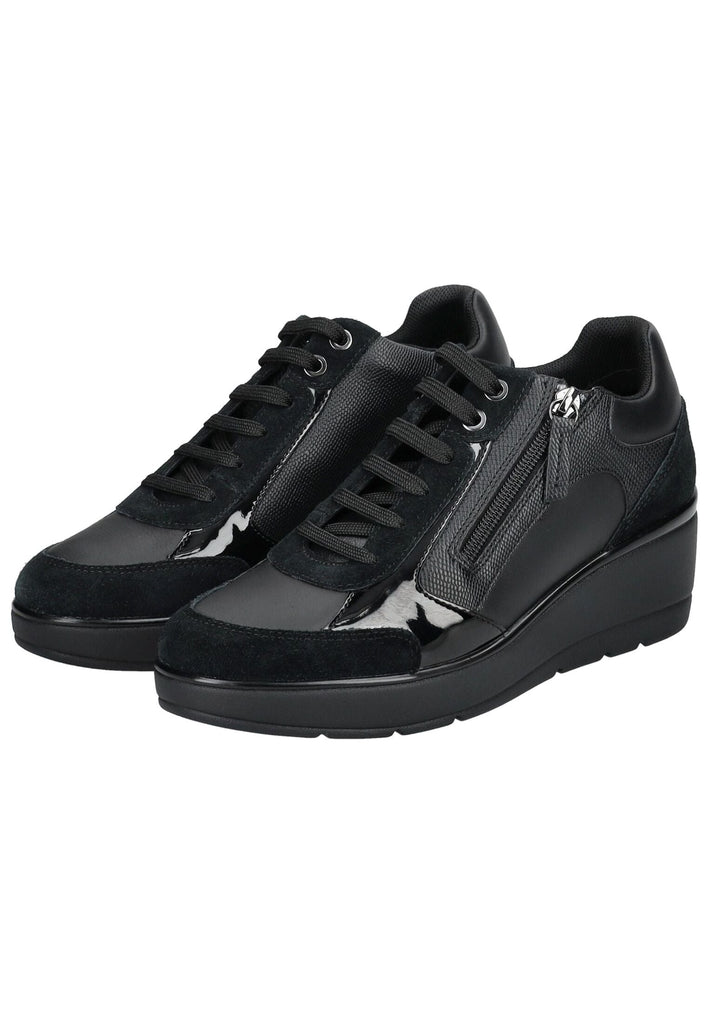 Geox Sneaker Leder/Textil Schwarz