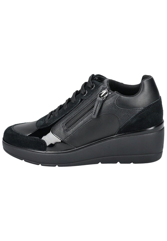 Geox Sneaker Leder/Textil Schwarz