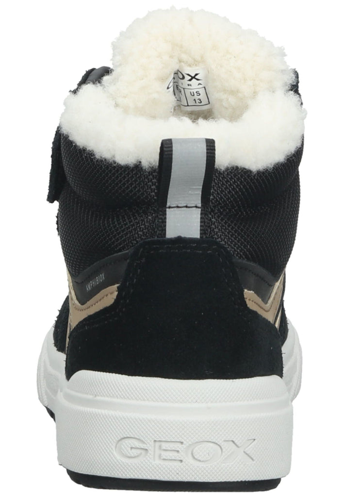 Geox Sneaker Leder/Textil Schwarz/Gold