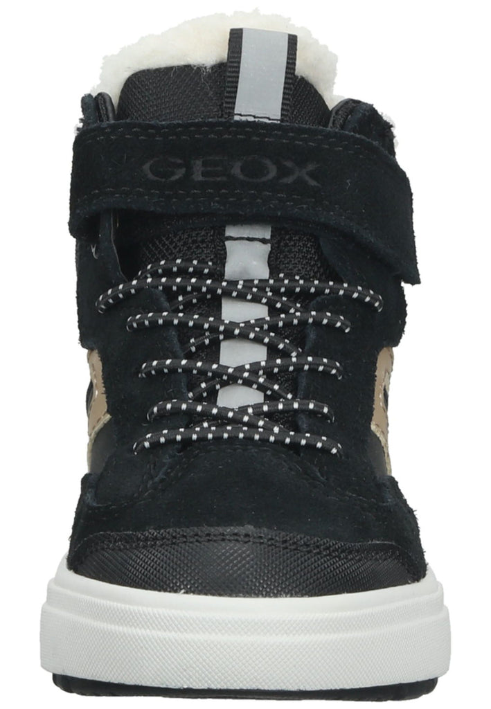 Geox Sneaker Leder/Textil Schwarz/Gold