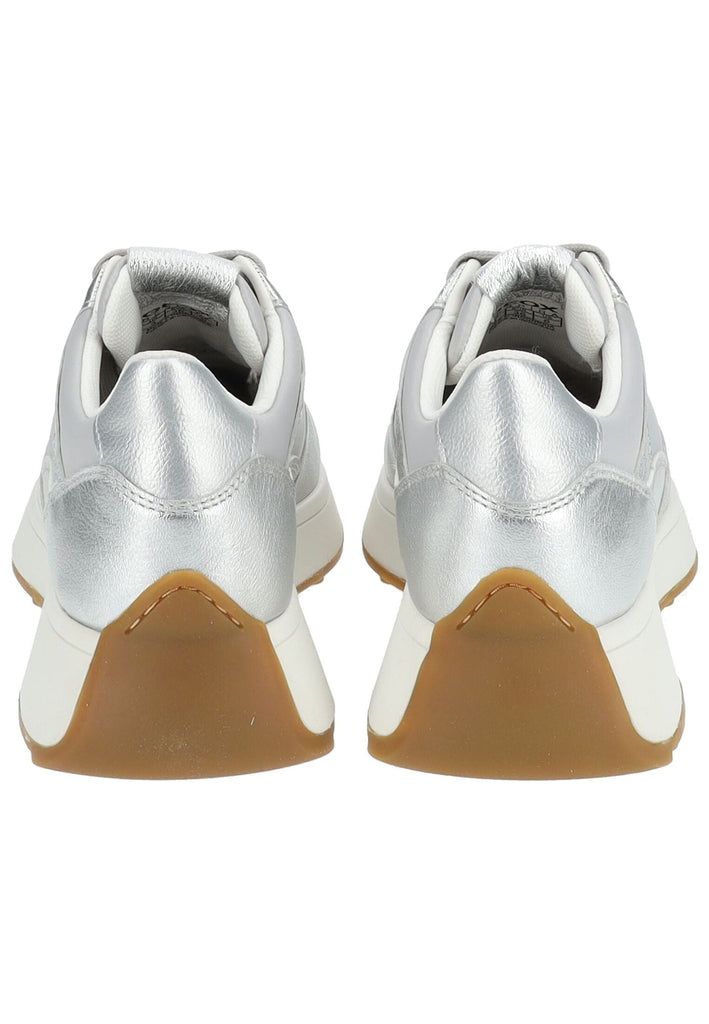 Geox Sneaker Leder/Textil Silber/Grau