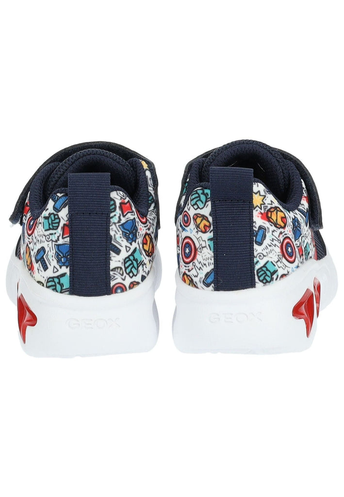 Geox Sneaker Lederimitat/Mesh Blau/Multi