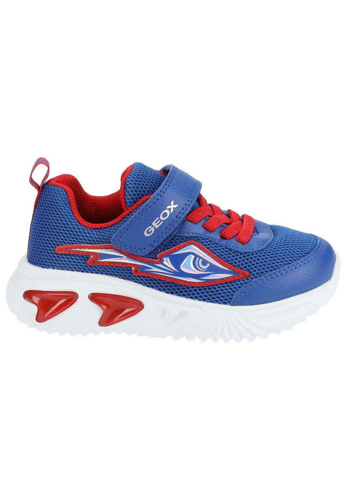 Geox Sneaker Lederimitat/Mesh Blau/Rot