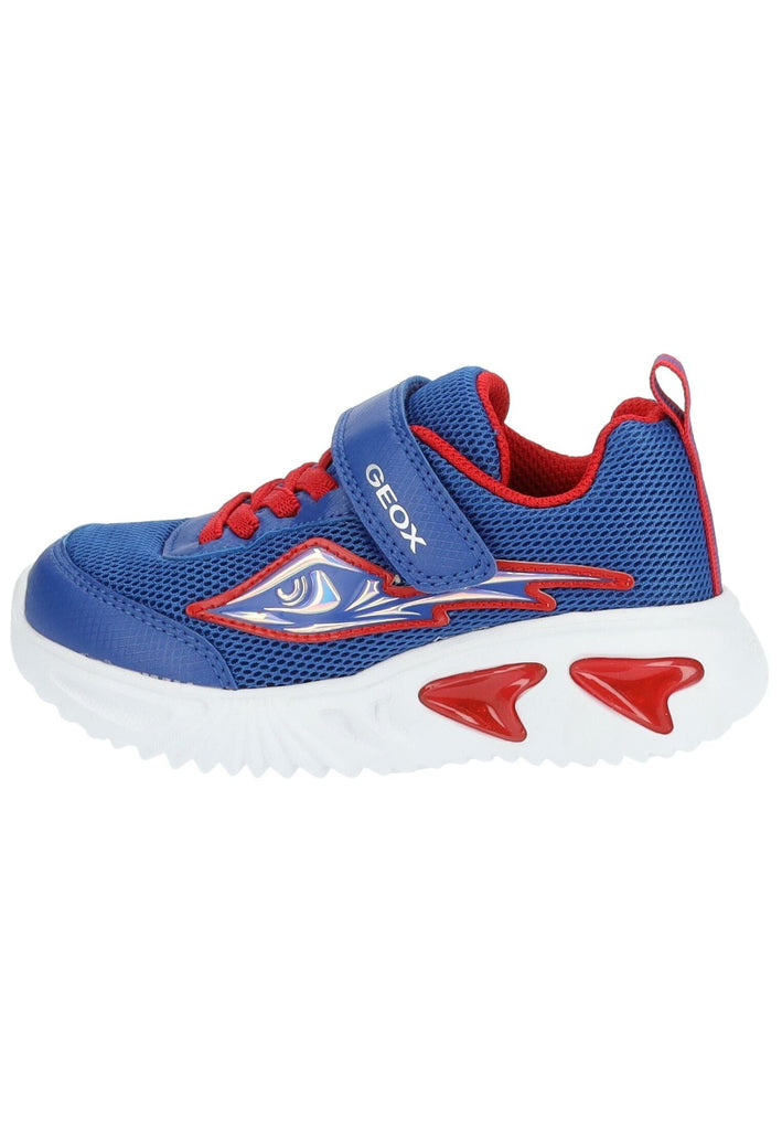 Geox Sneaker Lederimitat/Mesh Blau/Rot
