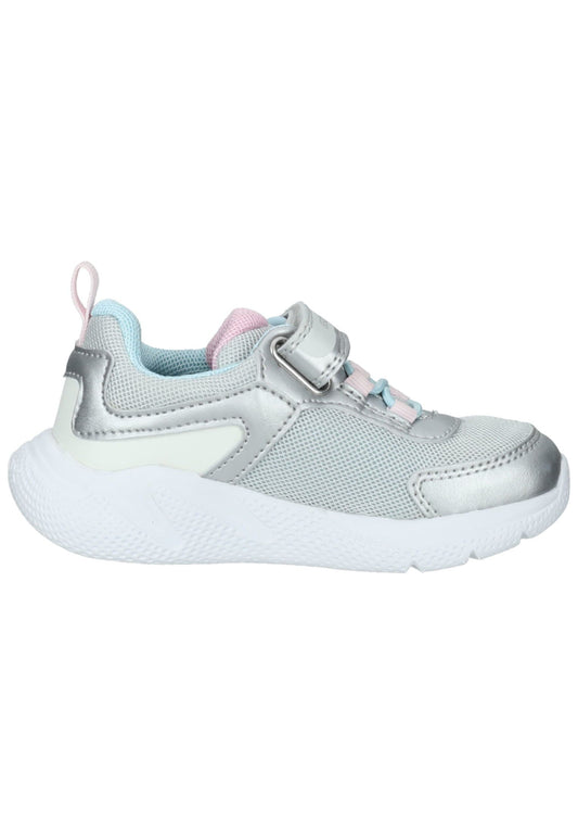 Geox Sneaker Lederimitat/Mesh Blau/Silber