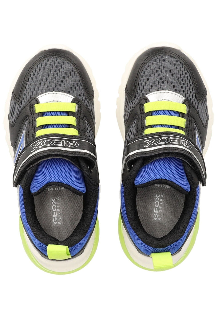 Geox Sneaker Lederimitat/Mesh Grau/Blau