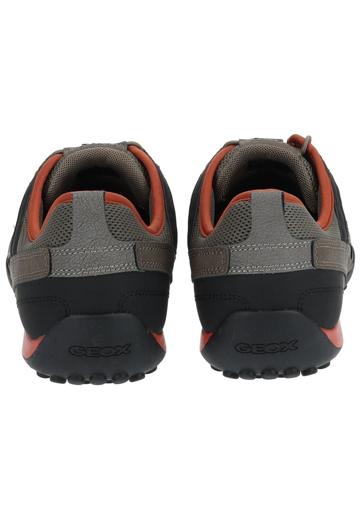 Geox Sneaker Lederimitat/Mesh Grau/Braun