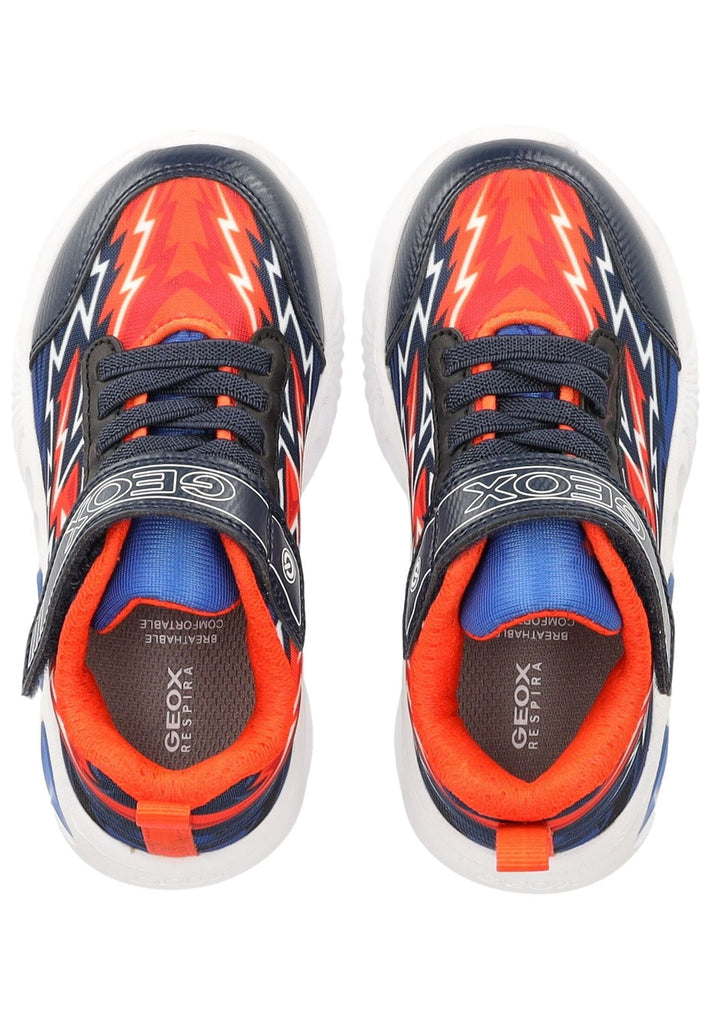 Geox Sneaker Lederimitat/Mesh Navy/Orange
