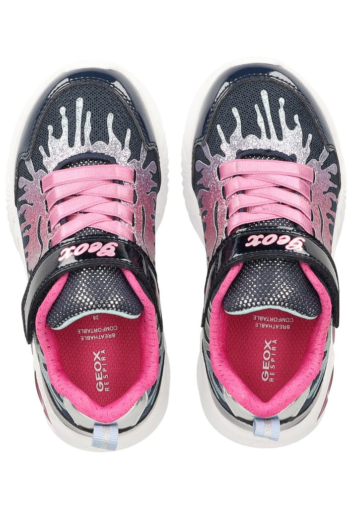 Geox Sneaker Lederimitat/Mesh Navy/Pink