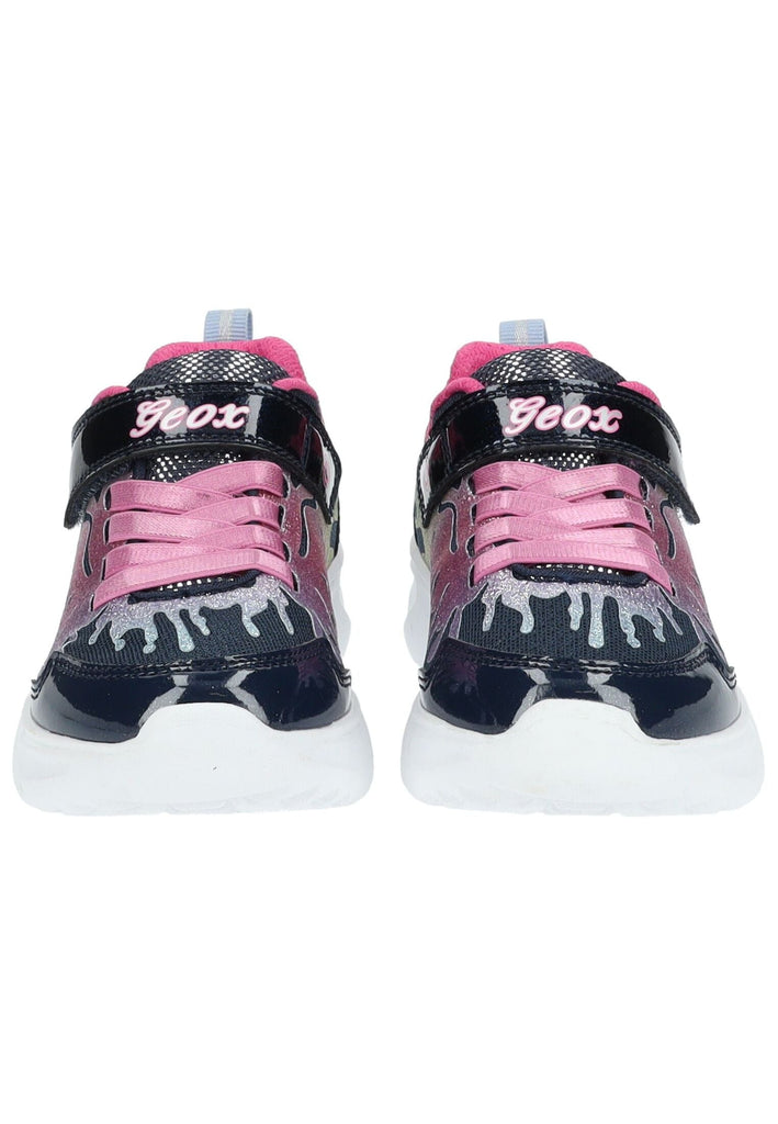 Geox Sneaker Lederimitat/Mesh Navy/Pink